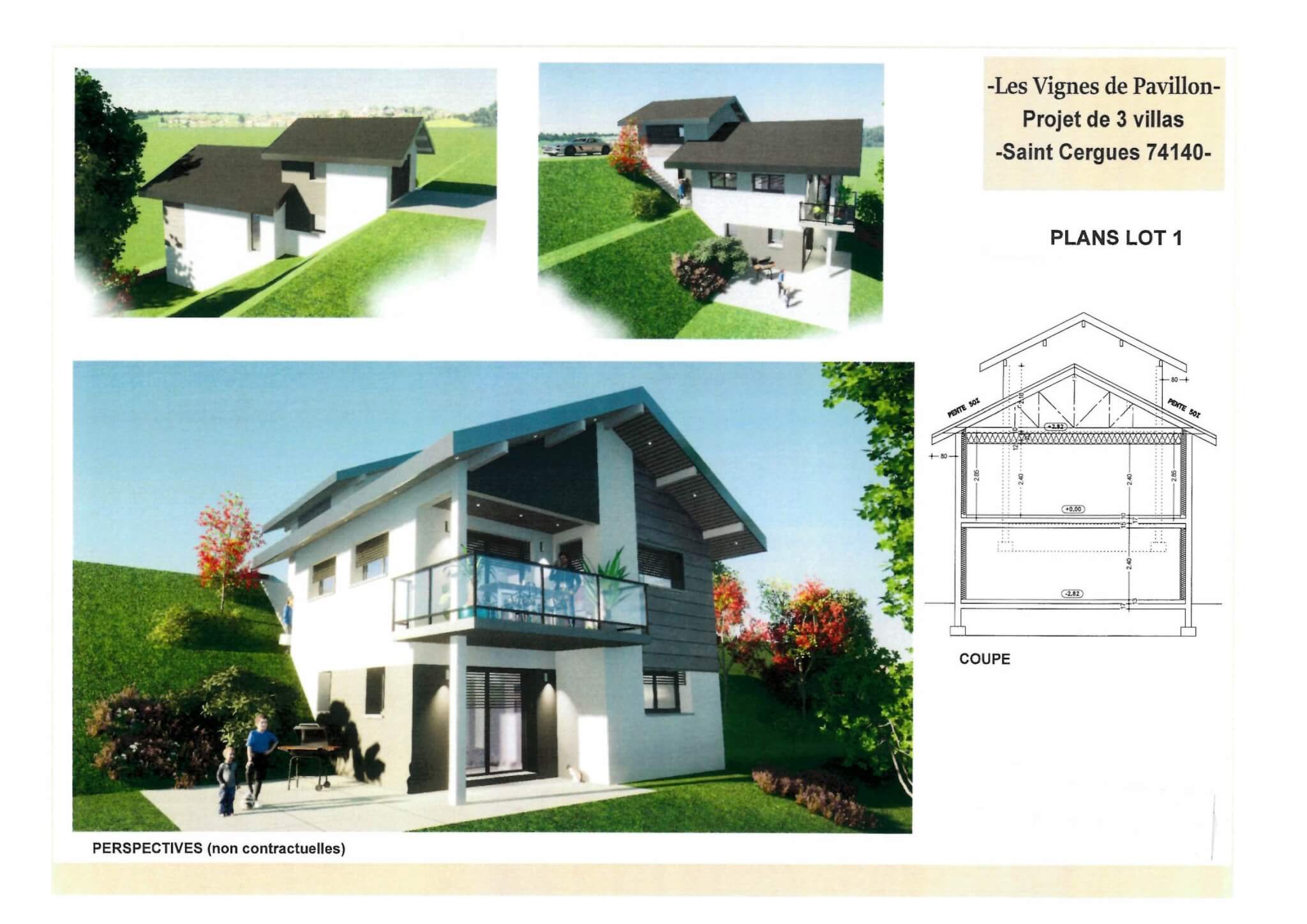 Plan de coupe villa 1